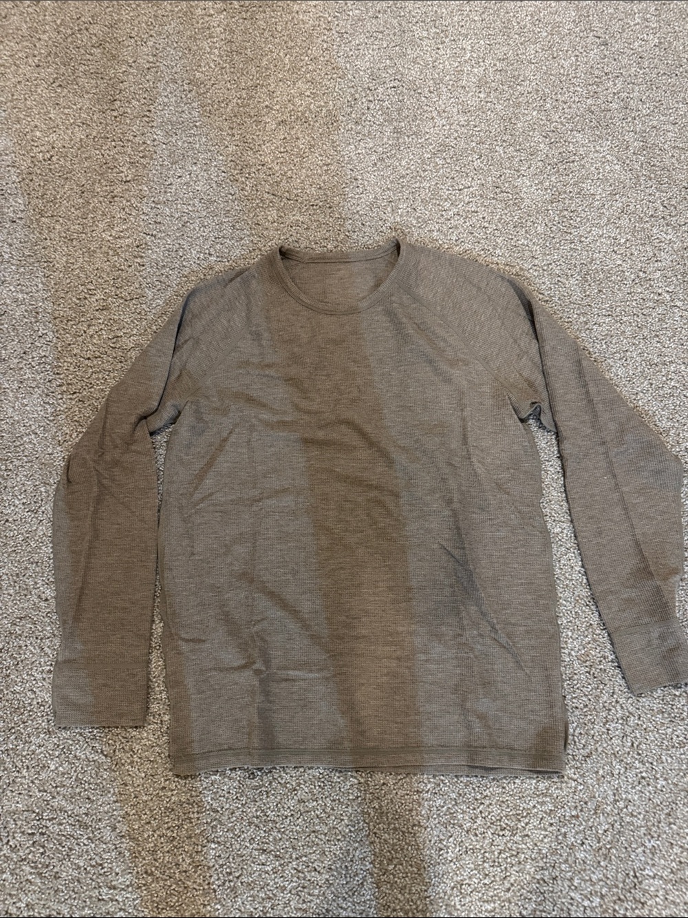 Mack Weldon Waffle-Knit Long Sleeve Shirt - Brown